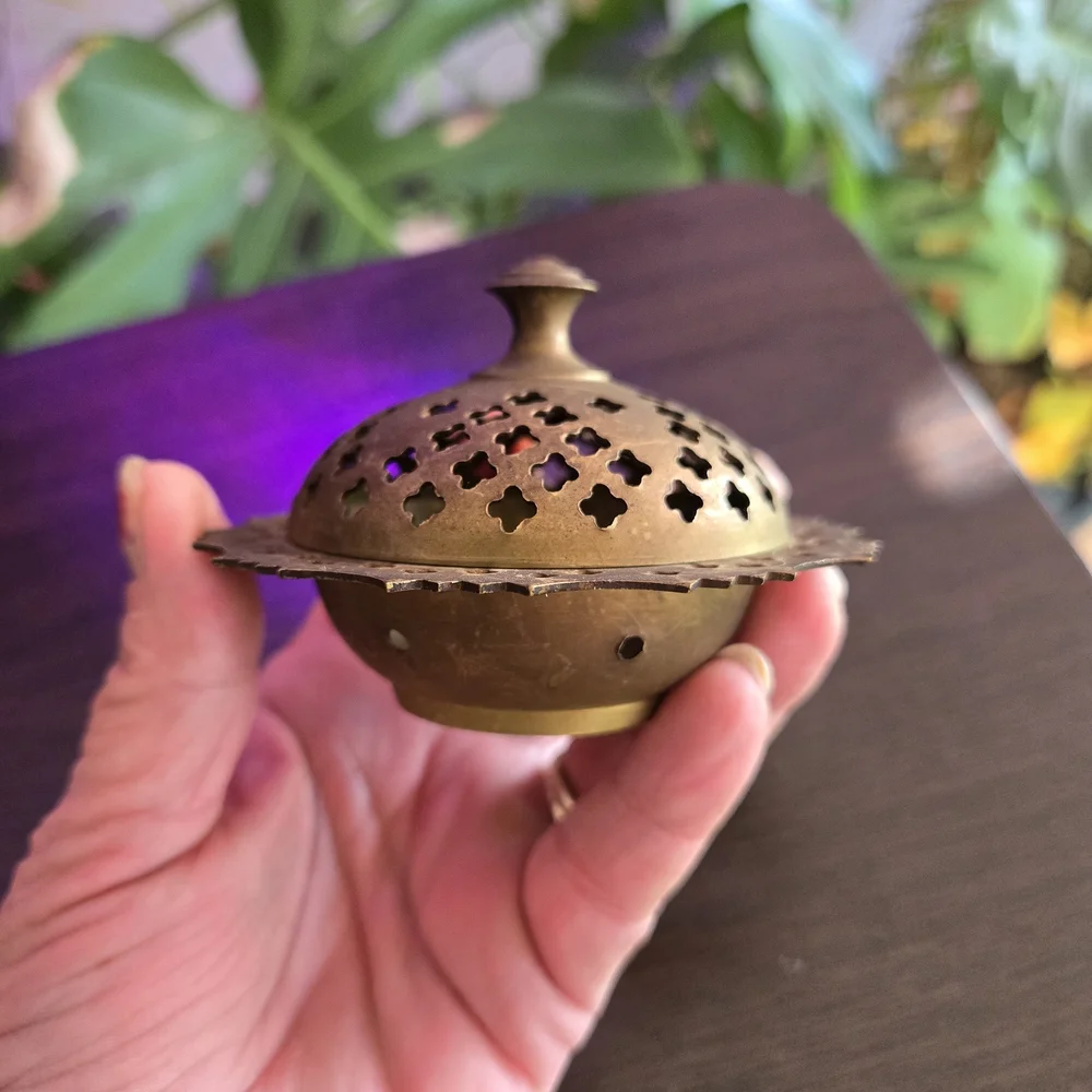 Antique Brass Incense Holder